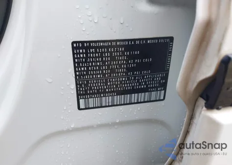 2020 Volkswagen Tiguan 2.0T Se/2.0T Se R-Line Black/2.0T Sel z USA, uszkodzony, nr VIN 3VV3B7AX0LM180434